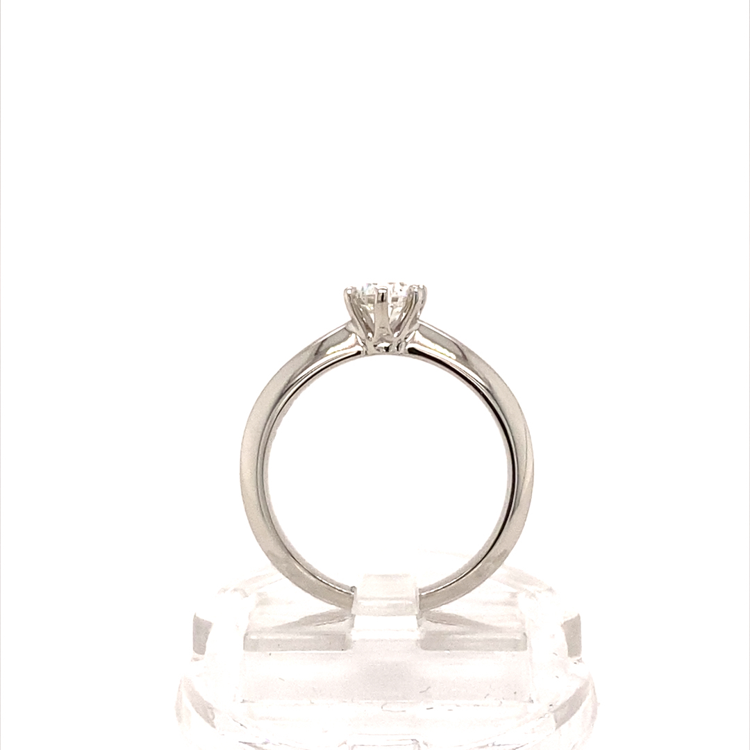 Platinum Natural 0.40ct Round Brilliant Diamond Ring - Image 5