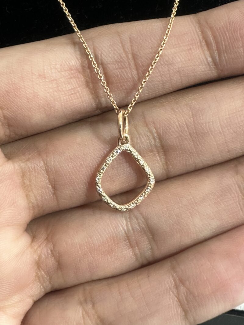 Rose Gold Natural Diamond Necklace