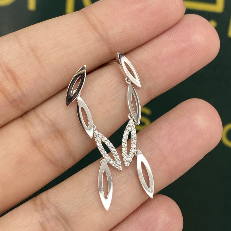 White-Gold-Diamond-Drop-Earrings