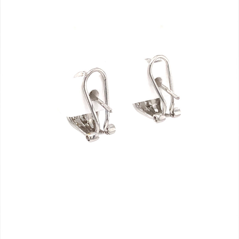 White Gold Diamond Hoop Earrings