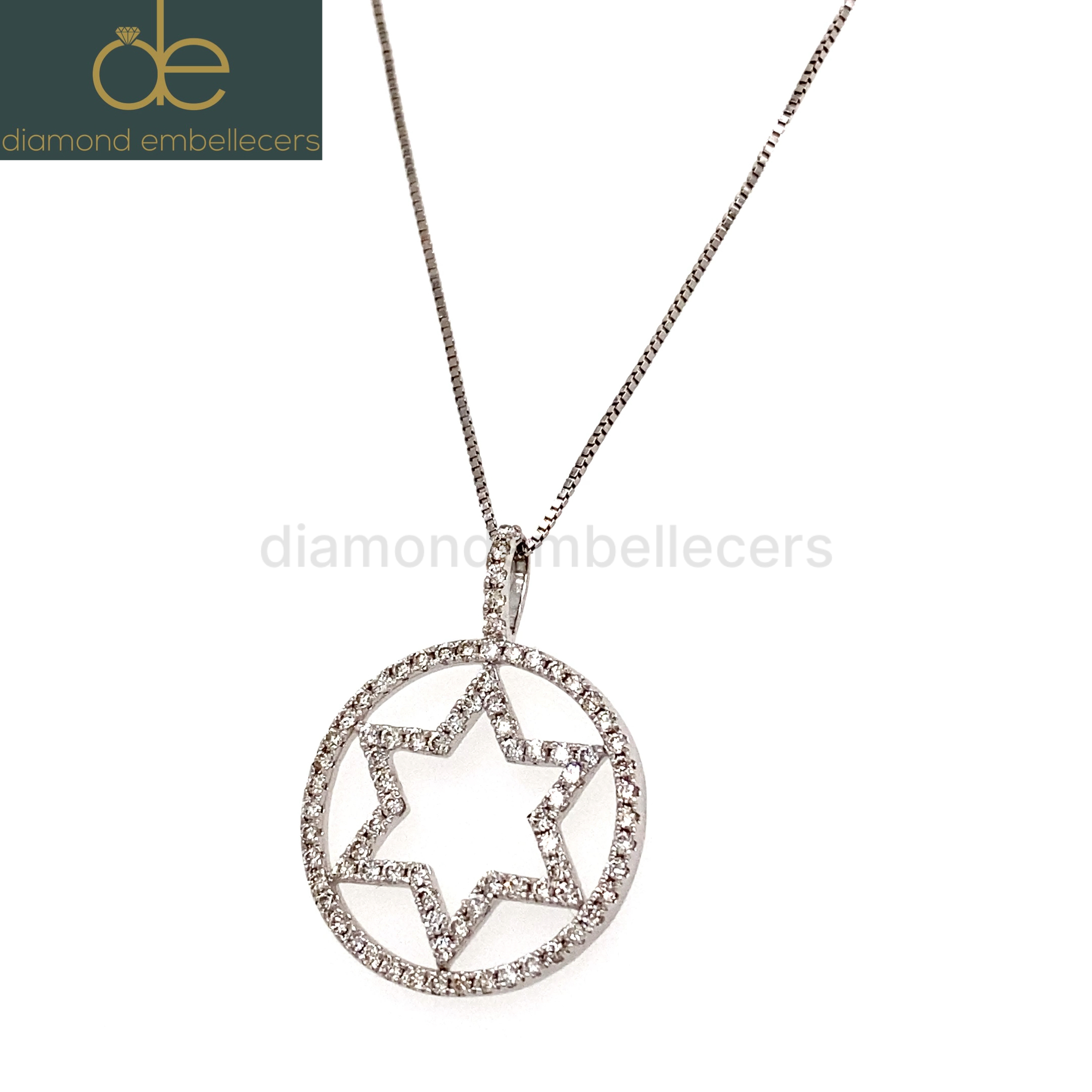 White Gold 0.45ct Natural Diamond Pendant - Image 3