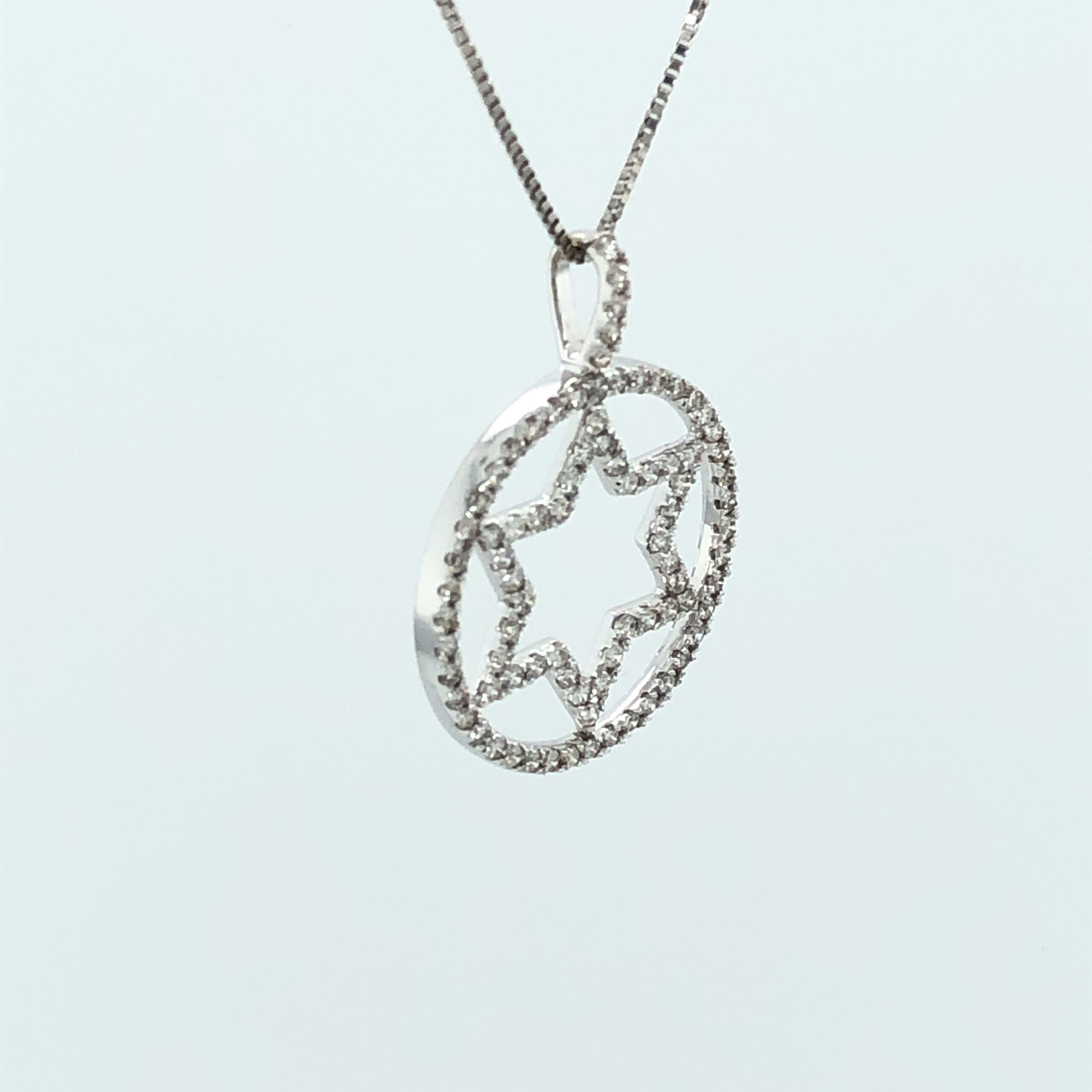 White Gold 0.45ct Natural Diamond Pendant - Image 7