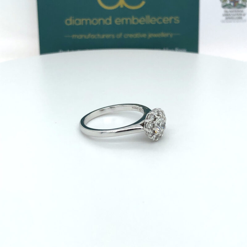 18K White Gold 0.82ct Natural Diamond Ring