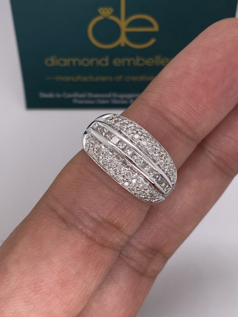 White Gold 1ct Natural Diamond Ring