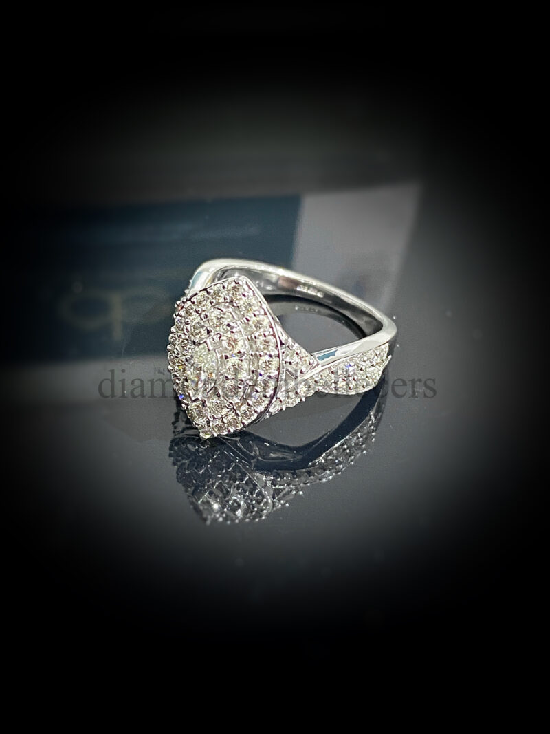 White Gold 1.30ct Natural Diamond Ring