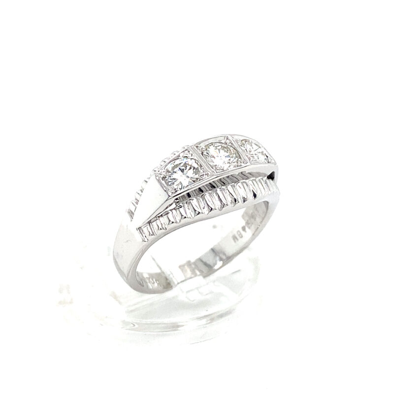 White Gold 0.70ct Natural Diamond Ring