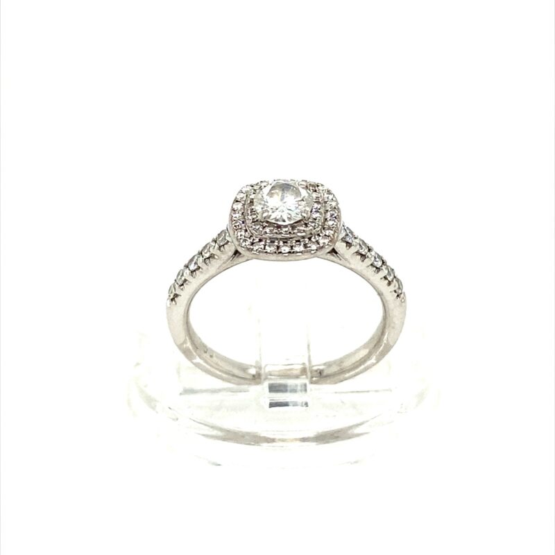 18K White Gold 0.65ct Natural Diamond Ring