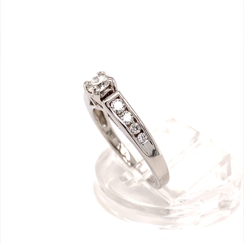 18K White Gold 0.50ct Natural Diamond Ring