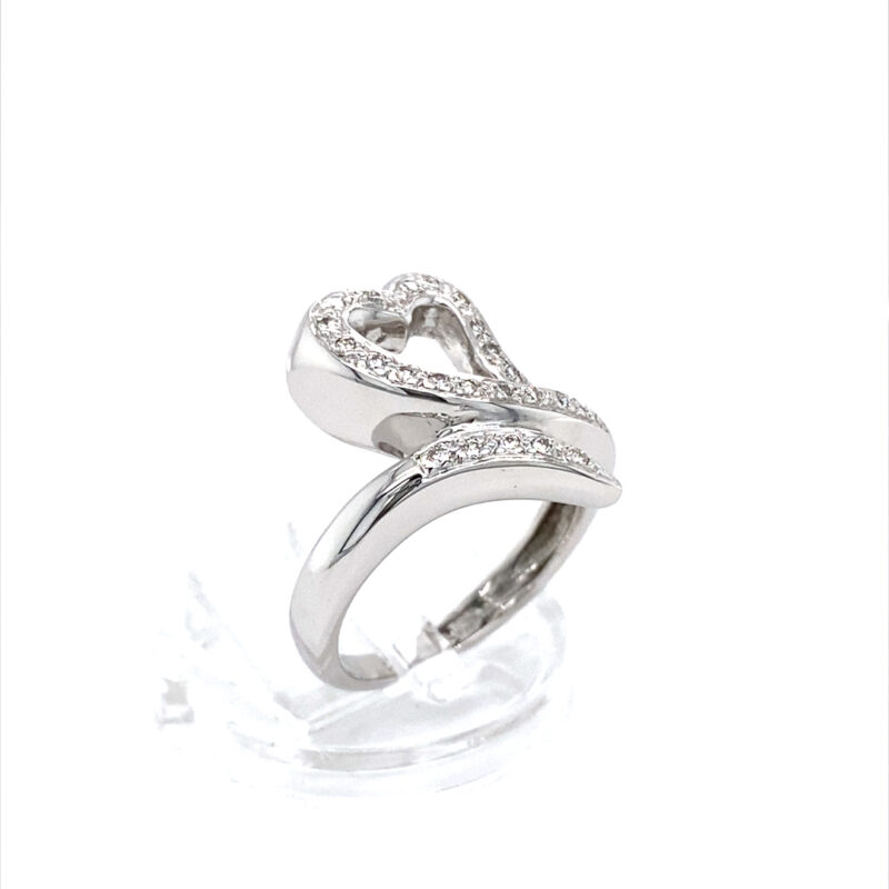 18K White Gold 0.20ct Natural Diamond Ring