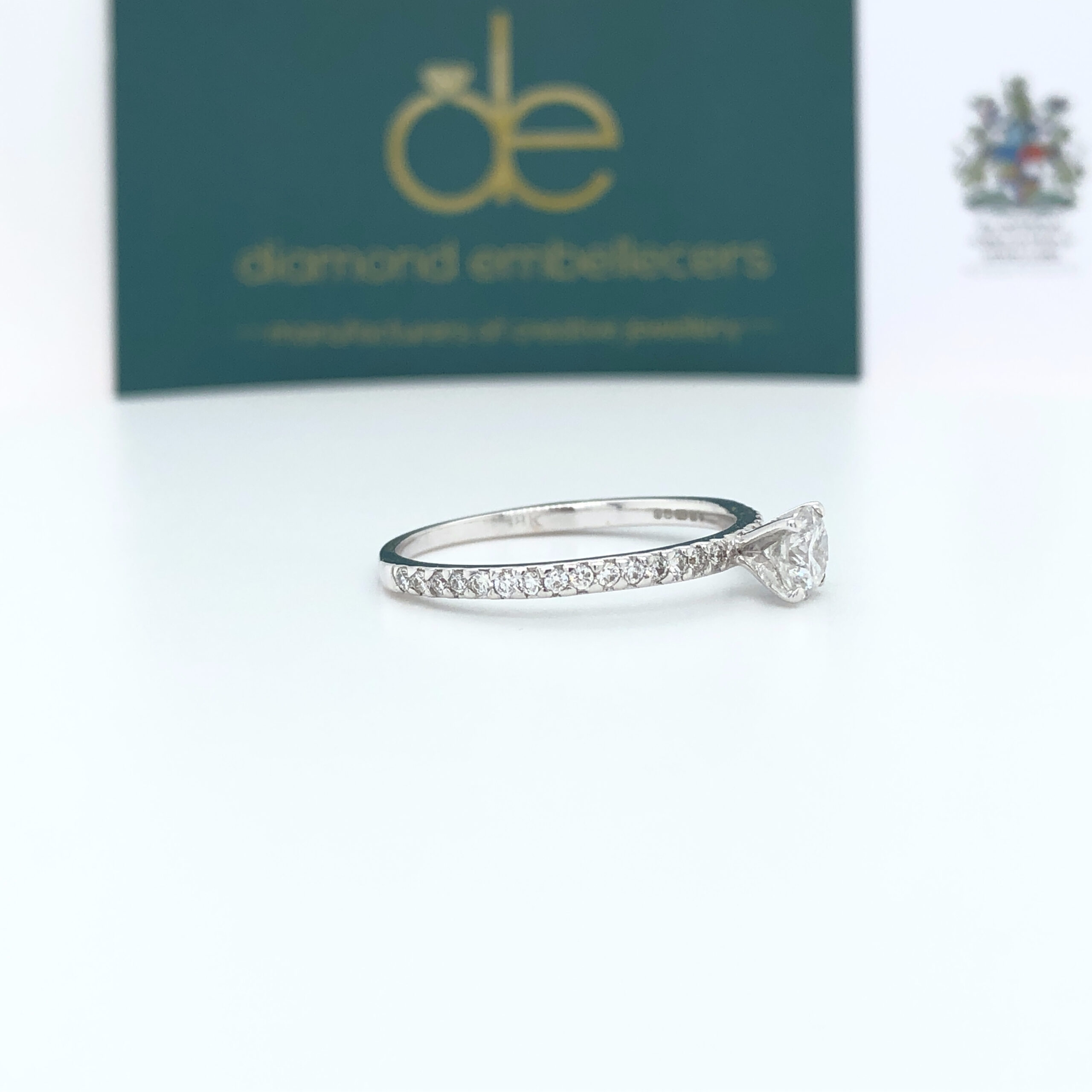 18K White Gold 0.59ct Natural Diamond Ring - Image 3