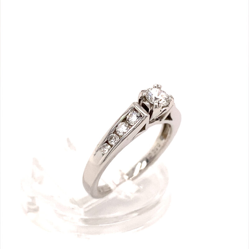 18K White Gold 0.50ct Natural Diamond Ring