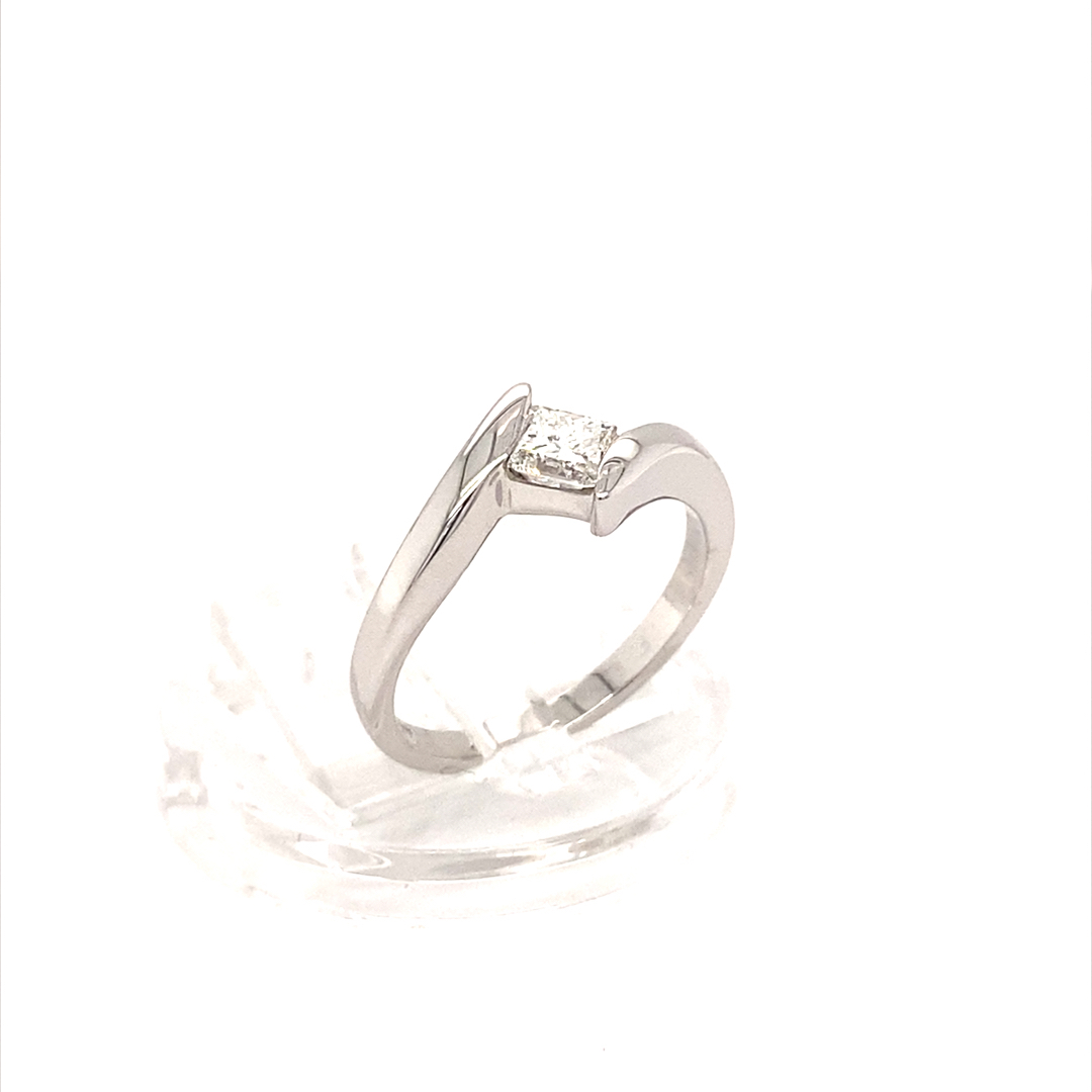 18K White Gold 0.25ct Natural Diamond Ring - Image 3