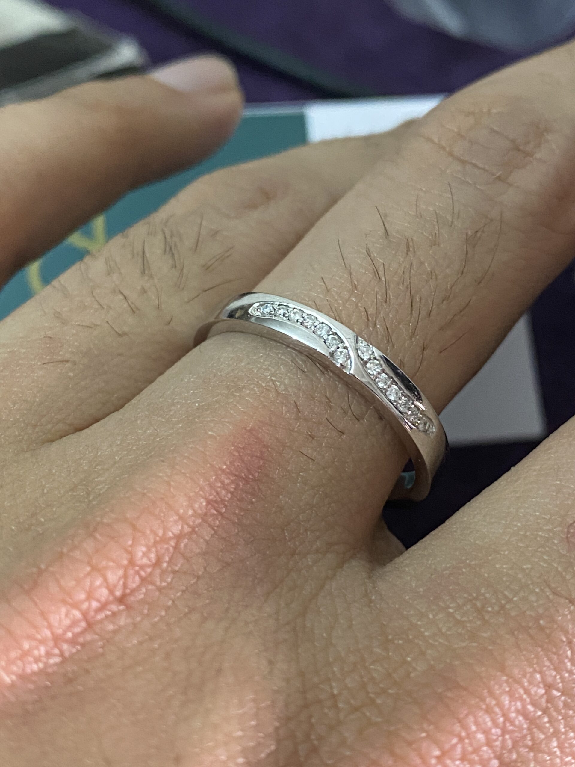 18K White Gold 0.11ct Natural Diamond Ring - Image 3