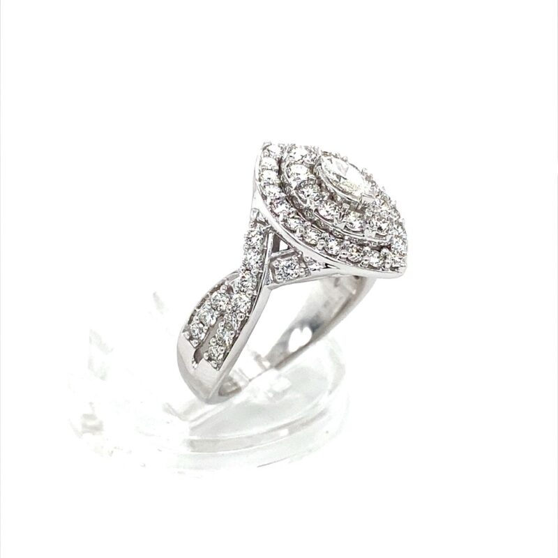 White Gold 1.30ct Natural Diamond Ring