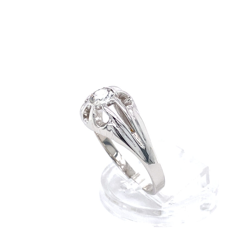 18K White Gold 0.43ct Natural Diamond Ring