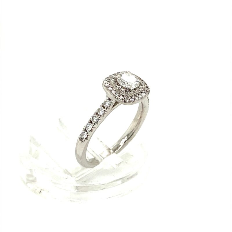 18K White Gold 0.65ct Natural Diamond Ring