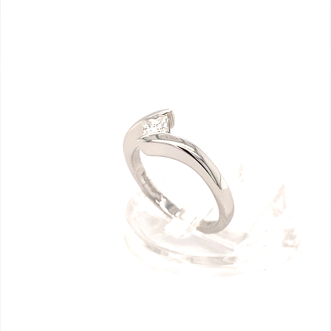 18K White Gold 0.25ct Natural Diamond Ring - Image 4