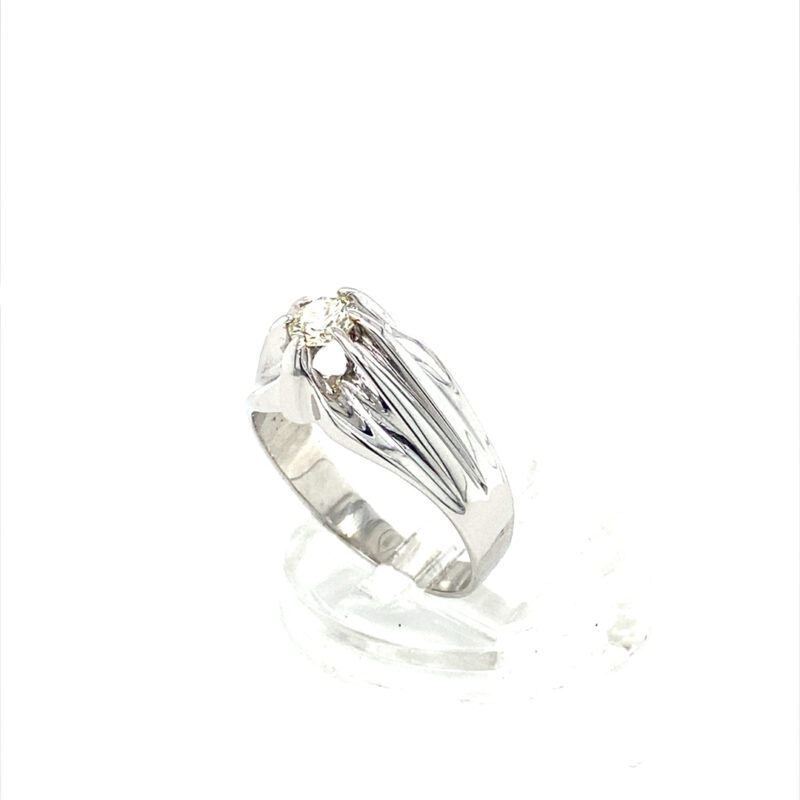 18K White Gold 0.35ct Natural Diamond Ring