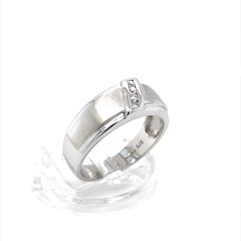 White Gold 0.10ct Natural Diamond Ring