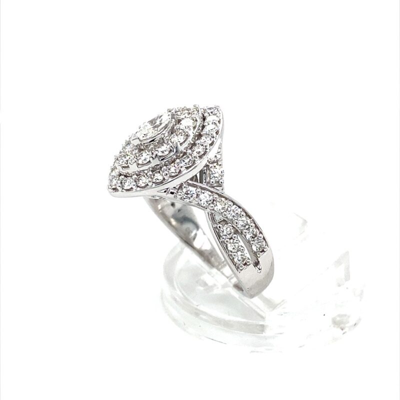 White Gold 1.30ct Natural Diamond Ring