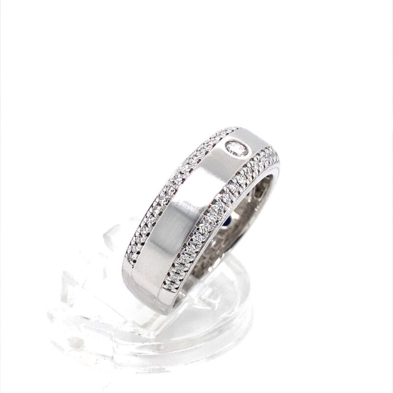 18K White Gold 0.45ct Natural Diamond Ring