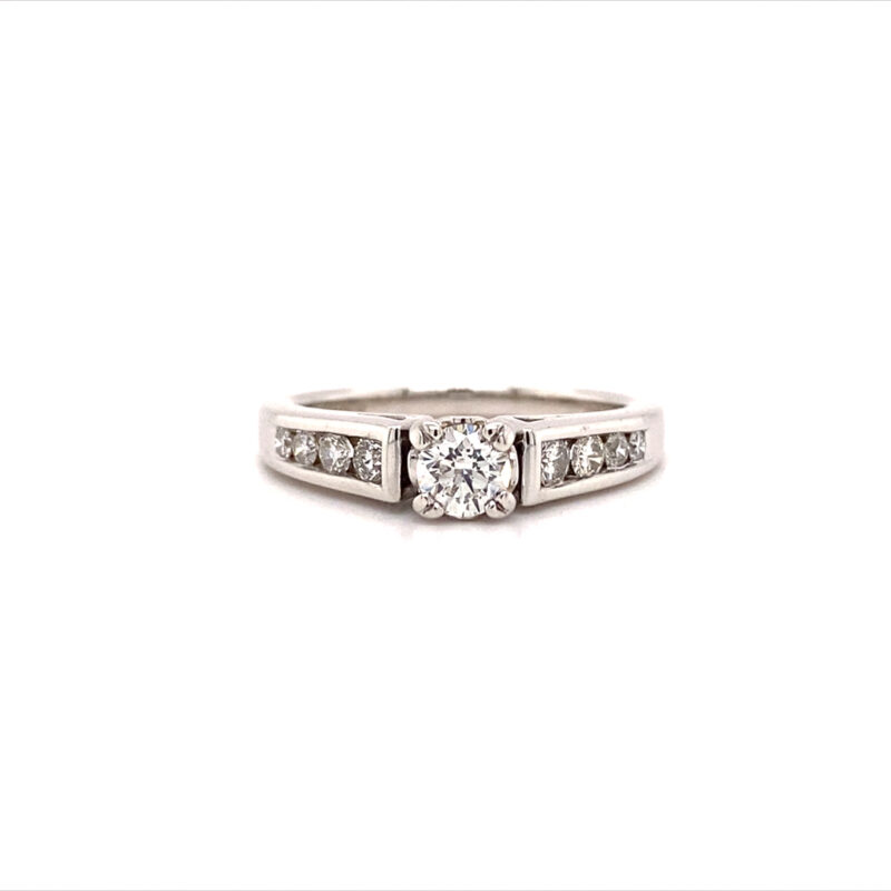 18K White Gold 0.50ct Natural Diamond Ring