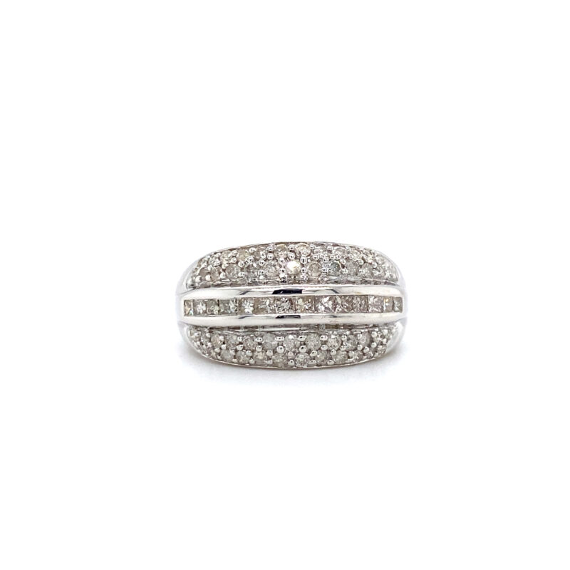 White Gold 1ct Natural Diamond Ring