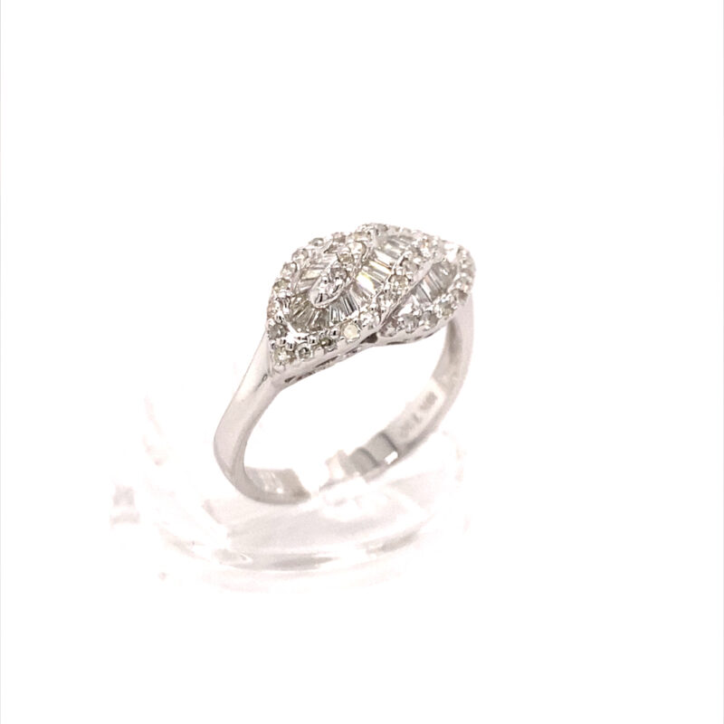 18K White Gold 0.51ct Natural Diamond Ring