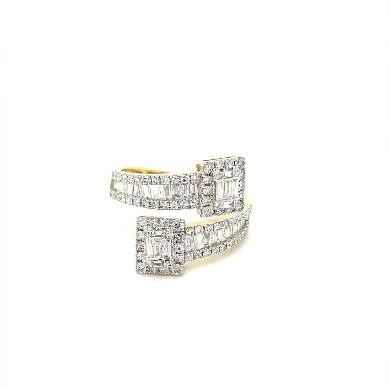 14K White & Yellow Gold 1ct Natural Diamond Ring