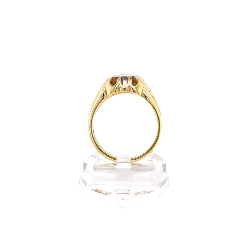 White &Yellow Gold Natural Diamond Ring