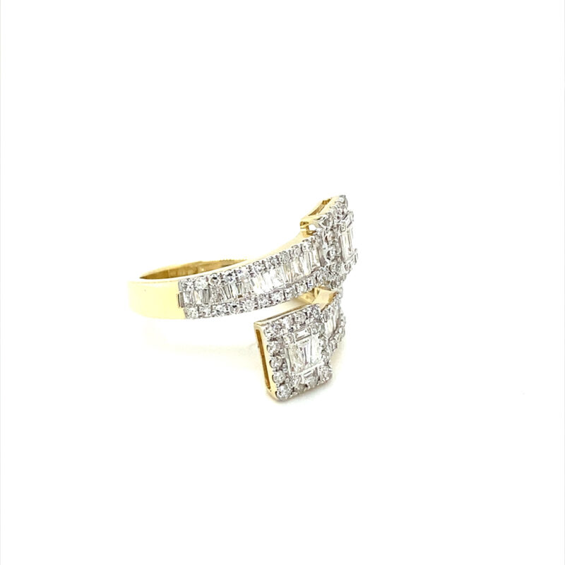 14K White & Yellow Gold 1ct Natural Diamond Ring