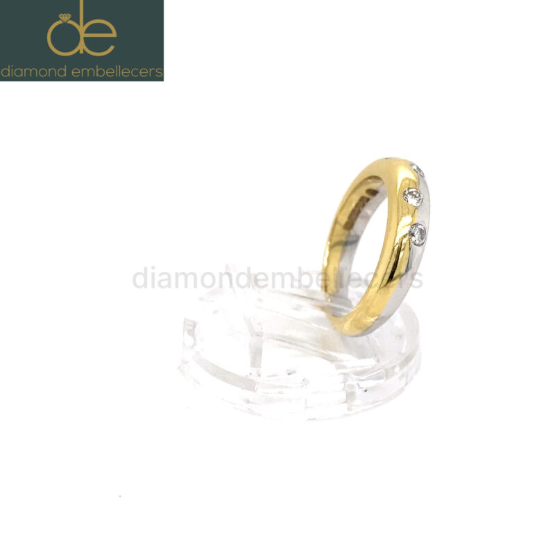 18K White & Yellow Gold Natural Diamond Ring