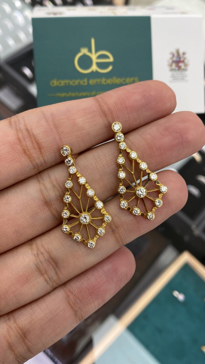 Yellow-Gold-Diamond-Drop-Earrings