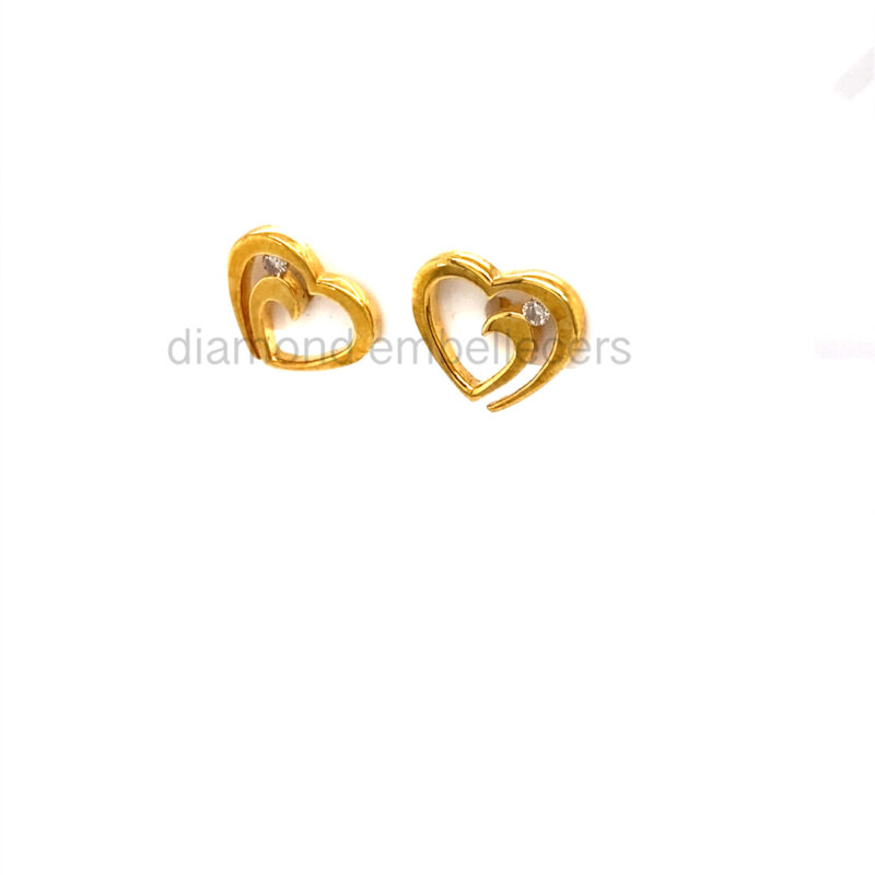 Yellow Gold Diamond Stud Earring