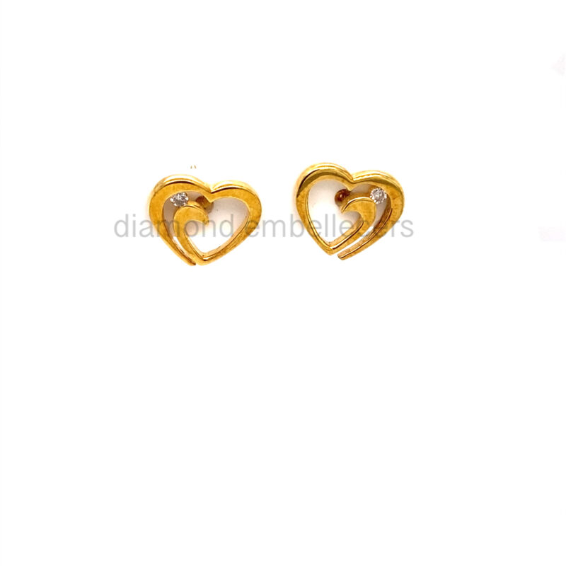 Yellow-Gold-Diamond-Stud-Earrings