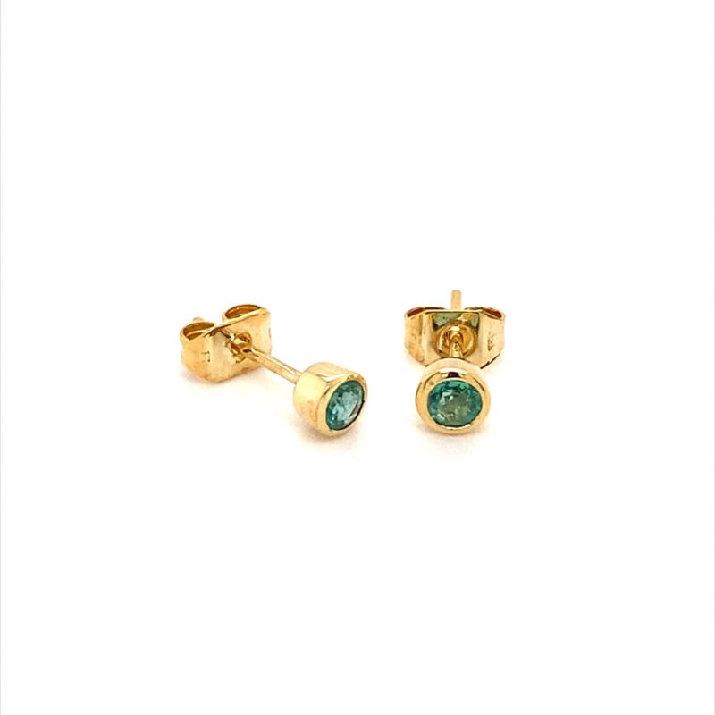 Yellow Gold Diamond Stud Earrings