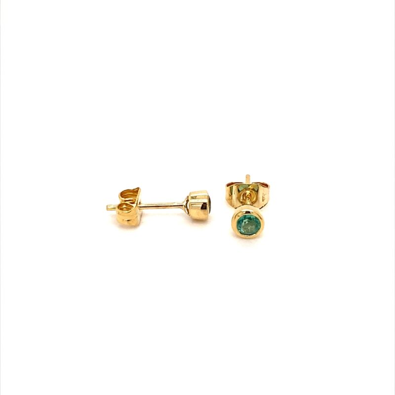 Yellow Gold Diamond Stud Earrings