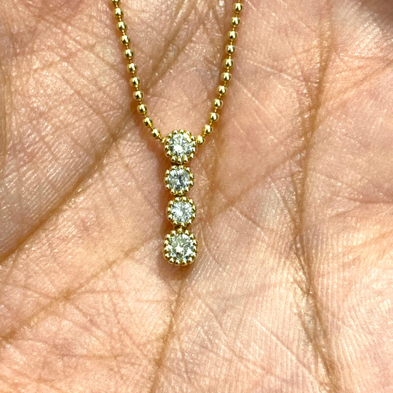 Yellow Gold Natural Diamond Pendant