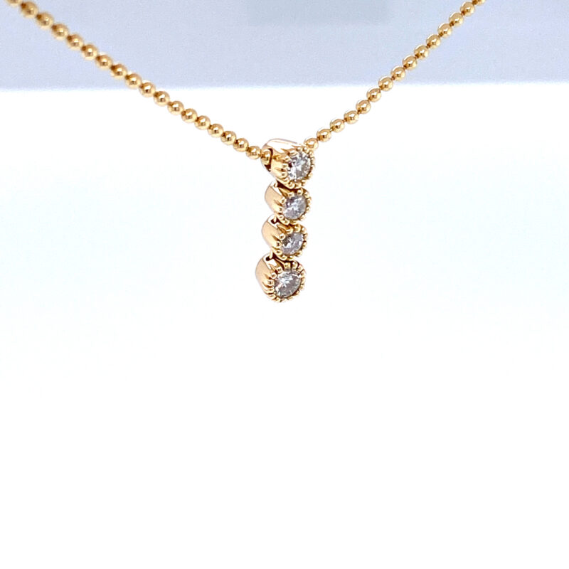 Yellow Gold Natural Diamond Pendant