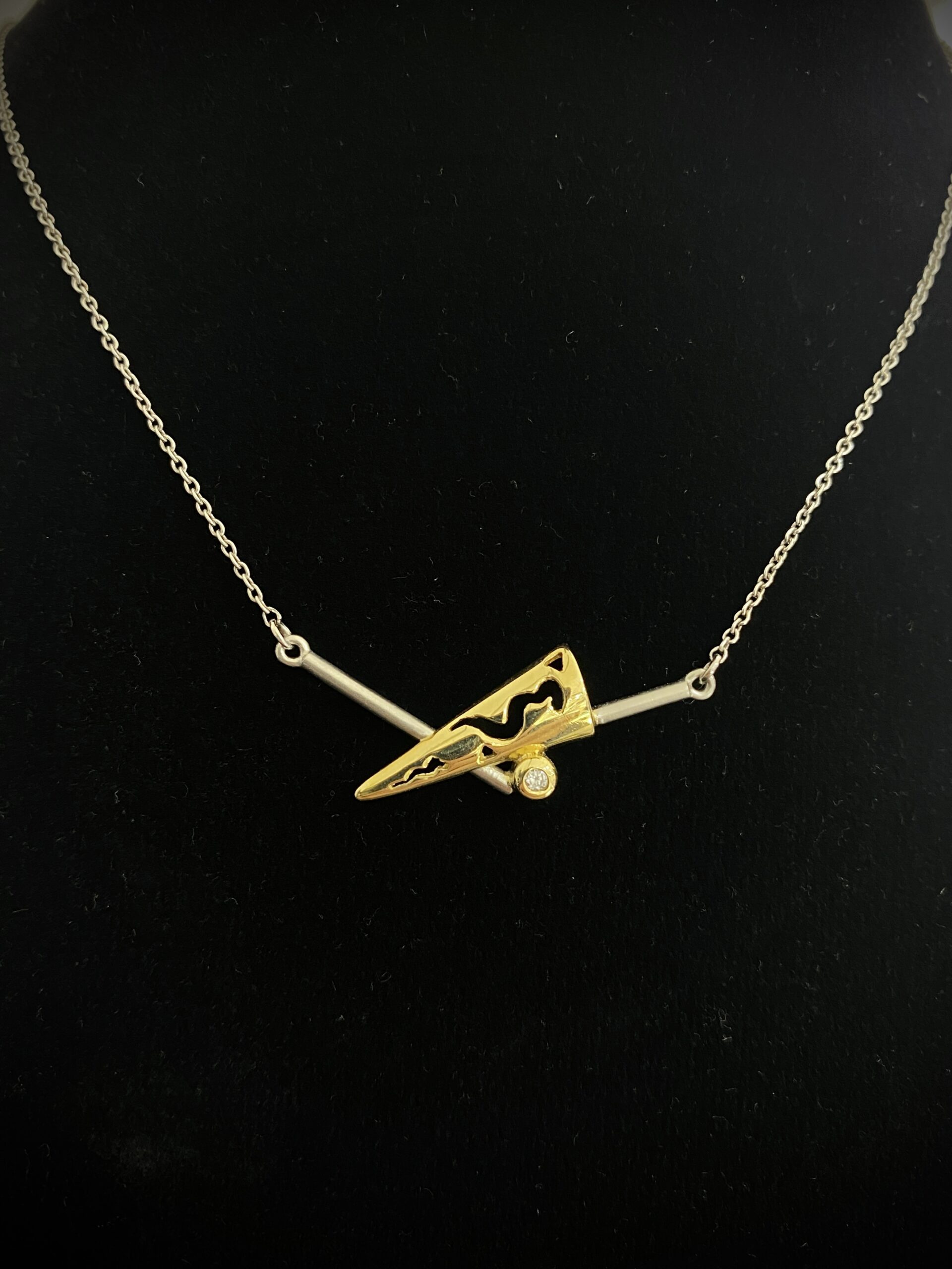 Yellow Gold 0.01ct Natural Diamond Pendant - Image 3