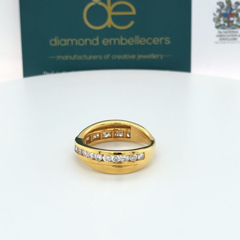 18K Yellow Gold 0.9ct Natural Diamond Ring