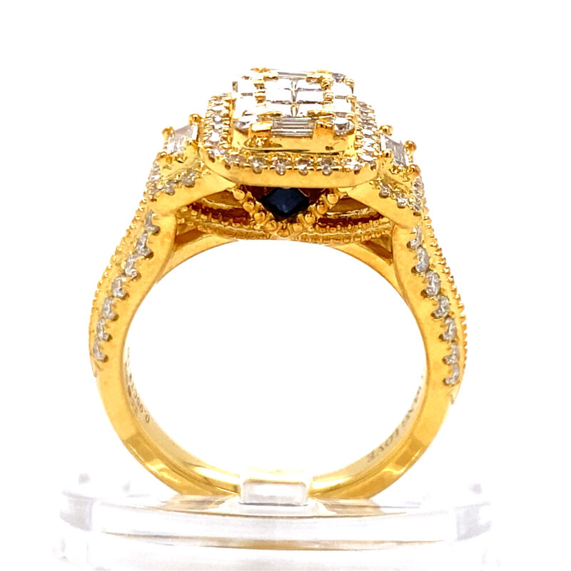 18K Yellow Gold Natural Diamond Ring