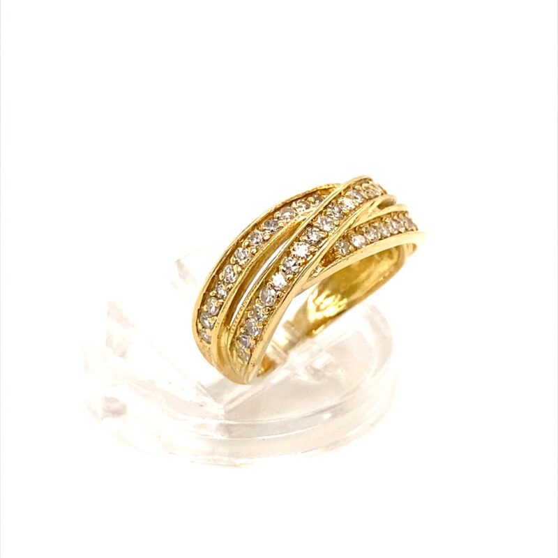 18K Yellow Gold 0.50ct Natural Diamond Ring