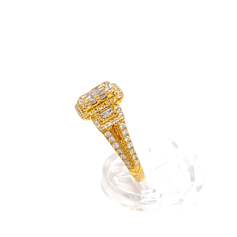 18K Yellow Gold Natural Diamond Ring