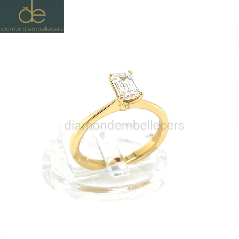 GIA Certified 18K Yellow Gold 0.82ct Natural Diamond Ring