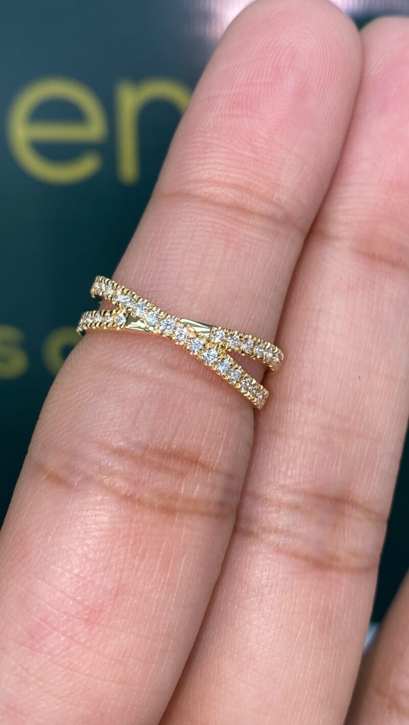 18K Yellow Gold 0.49ct Natural Diamond Ring