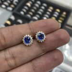 White-Yellow-Gold-Sapphire-Diamond-Stud-Earrings