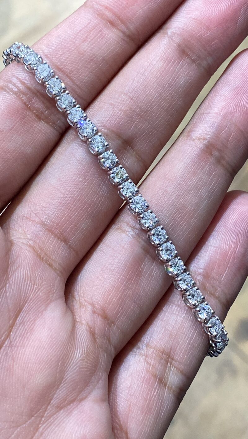 18K White Gold Natural 0.164ct Diamond Bracelet