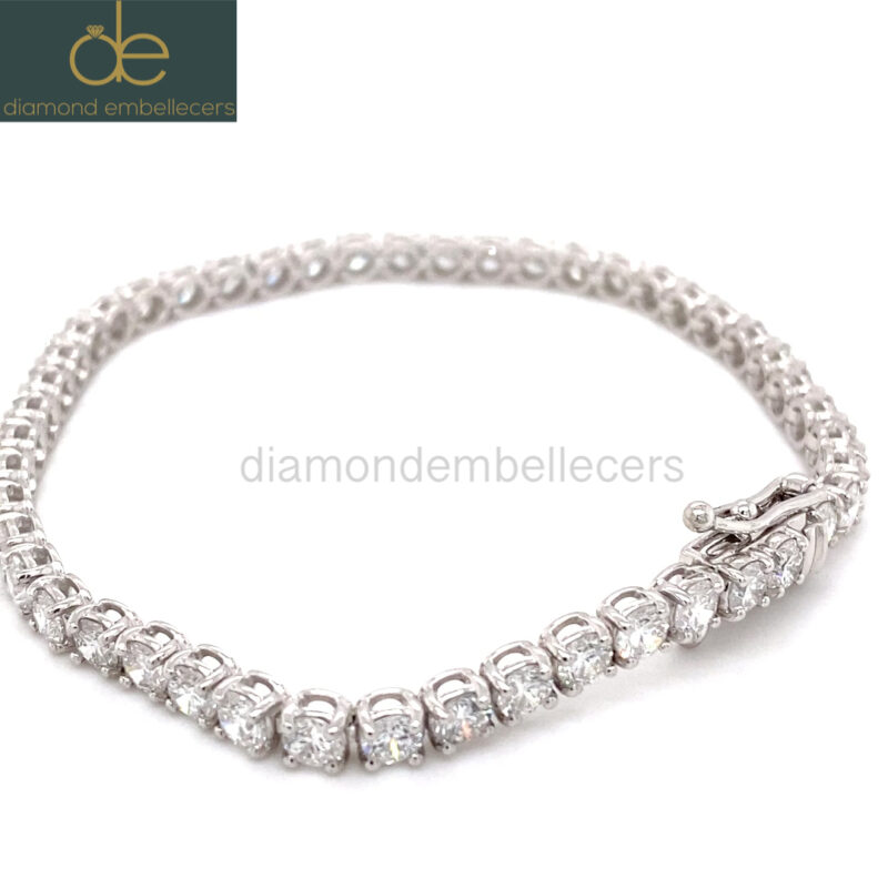 18K White Gold Natural 0.164ct Diamond Bracelet