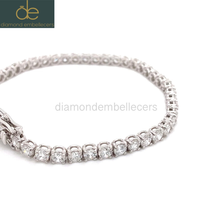 18K White Gold Natural 0.164ct Diamond Bracelet